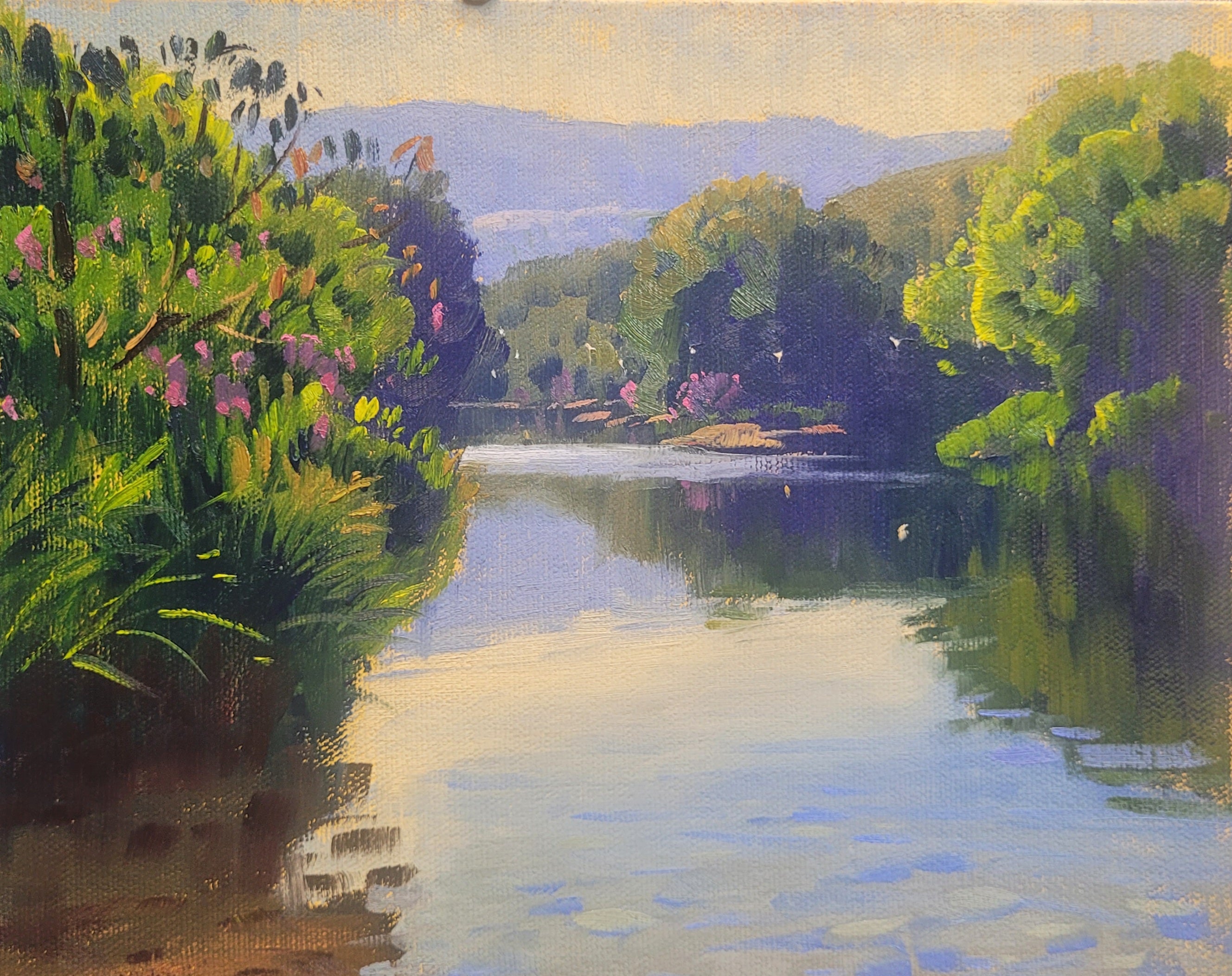 Pintura a óleo original "Rio São Francisco" 20x25cm *SEM MOLDURA*