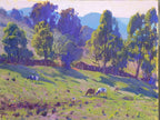 Pintura a óleo original "Gados no alto da serra", 27cmx36cm, óleo.