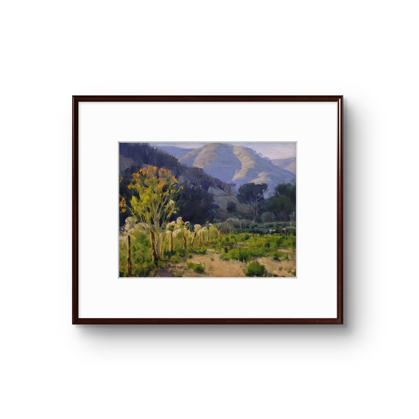Pintura a óleo original "Paisagem do Vale do Aço", 20x25cm, óleo, *SEM MOLDURA*