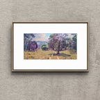 Pintura a óleo original "Inverno das Quaresmeiras", 20cmx30cm, óleo *SEM MOLDURA*