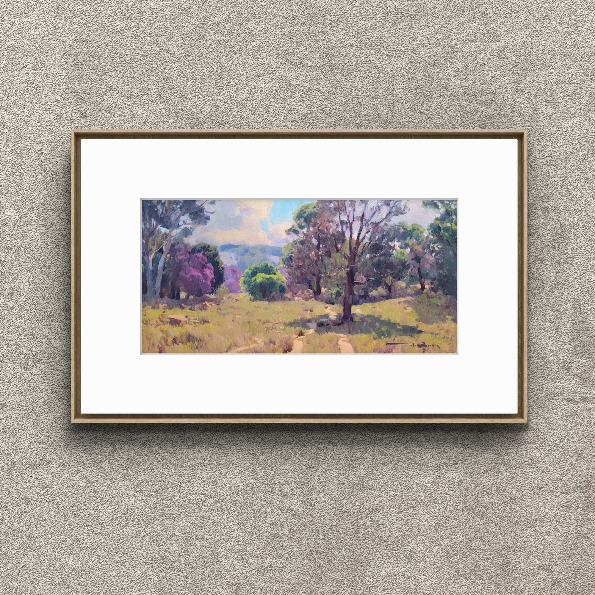 Pintura a óleo original "Inverno das Quaresmeiras", 20cmx30cm, óleo *SEM MOLDURA*
