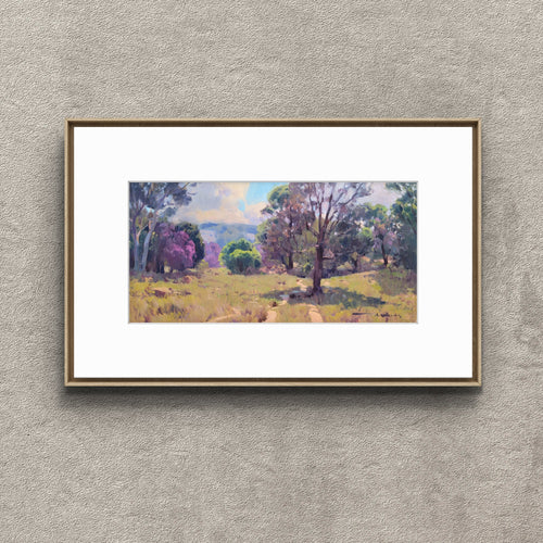Pintura a óleo original "Inverno das Quaresmeiras", 20cmx30cm, óleo *SEM MOLDURA*