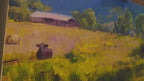 Pintura original a óleo 15cmx30cm *SEM MOLDURA* "Paisagem rural em Itapecerica"