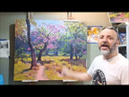 Pintura a óleo original "Cerradão das Quaresmeiras" 100x120cm, original *SEM MOLDURA*.