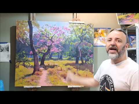 Pintura a óleo original "Cerradão das Quaresmeiras" 100x120cm, original *SEM MOLDURA*.