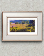 Pintura original a óleo 15cmx30cm *SEM MOLDURA* "Paisagem rural em Itapecerica"
