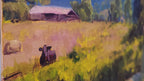 Pintura original a óleo 15cmx30cm *SEM MOLDURA* "Paisagem rural em Itapecerica"