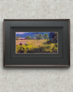 Pintura original a óleo 15cmx30cm *SEM MOLDURA* "Paisagem rural em Itapecerica"