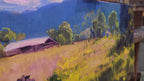 Pintura original a óleo 15cmx30cm *SEM MOLDURA* "Paisagem rural em Itapecerica"